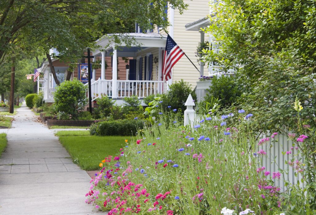 suburban sidewalk