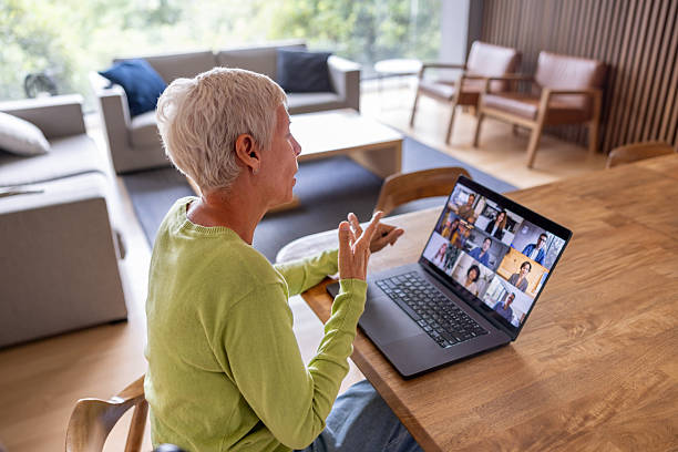 woman on zoom meeting